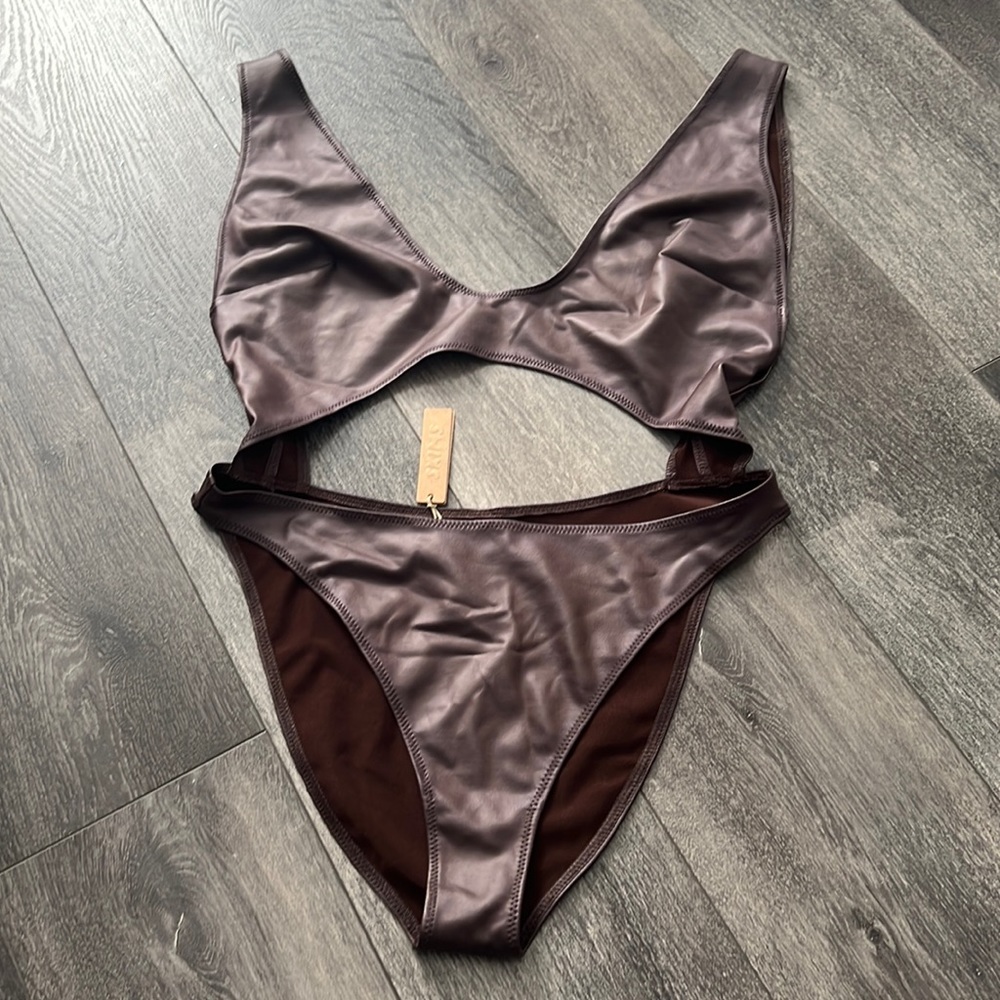 Skims Wet Jersey Cut Out Bodysuit
